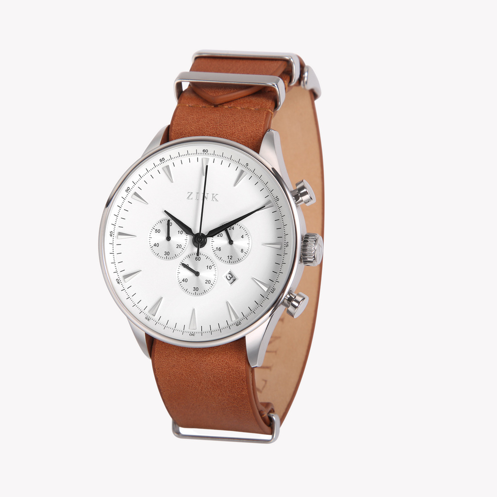 Zink Men's Stainless Steel & Leather Watch | Zk127g2ls-12