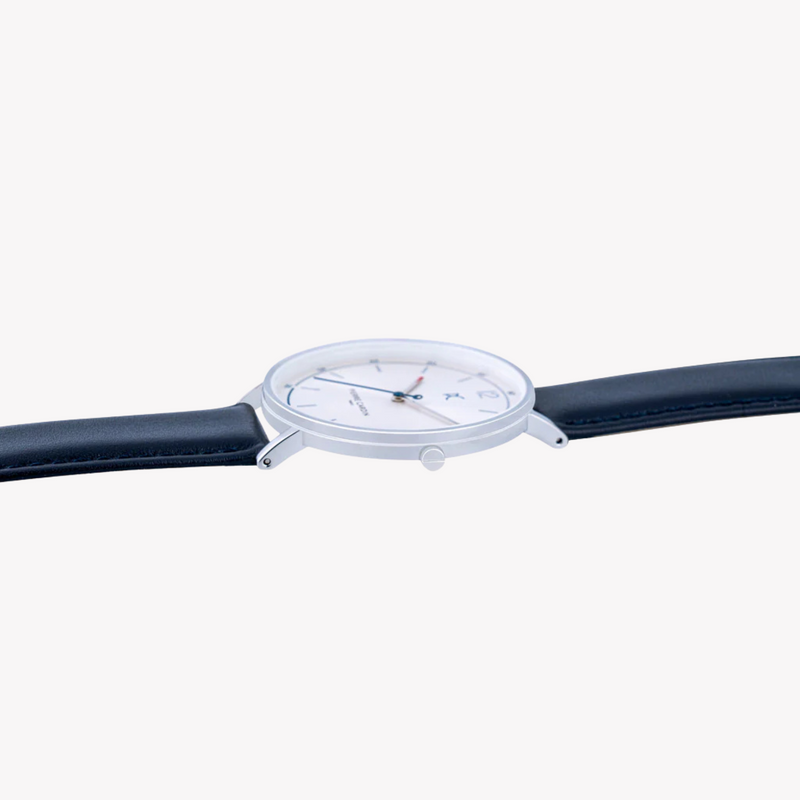 Pierre Cardin Men's Blue Leather Watch, Silver Dial | Cbn.3002 by i-watch
