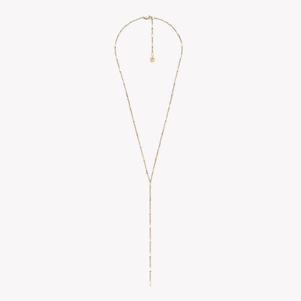 Fossil Women's Gold-Tone Necklace, Ellis All Stacked Up Y-Neck | JF04808710