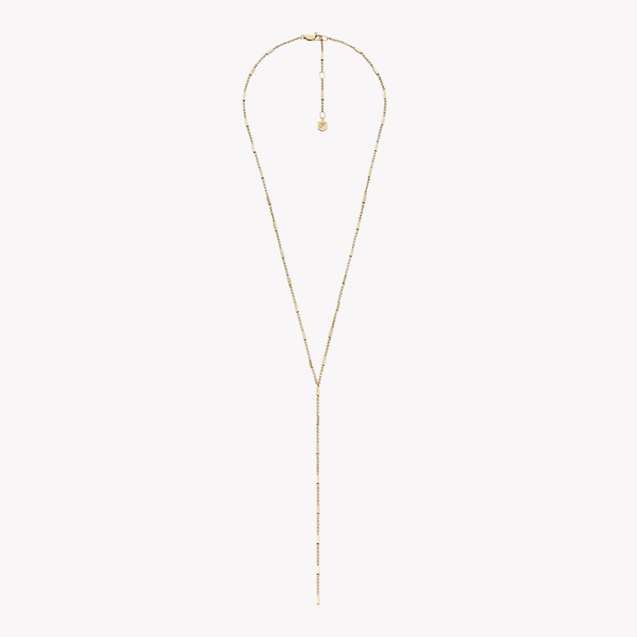 Fossil Women's Gold-Tone Necklace, Ellis All Stacked Up Y-Neck | JF04808710