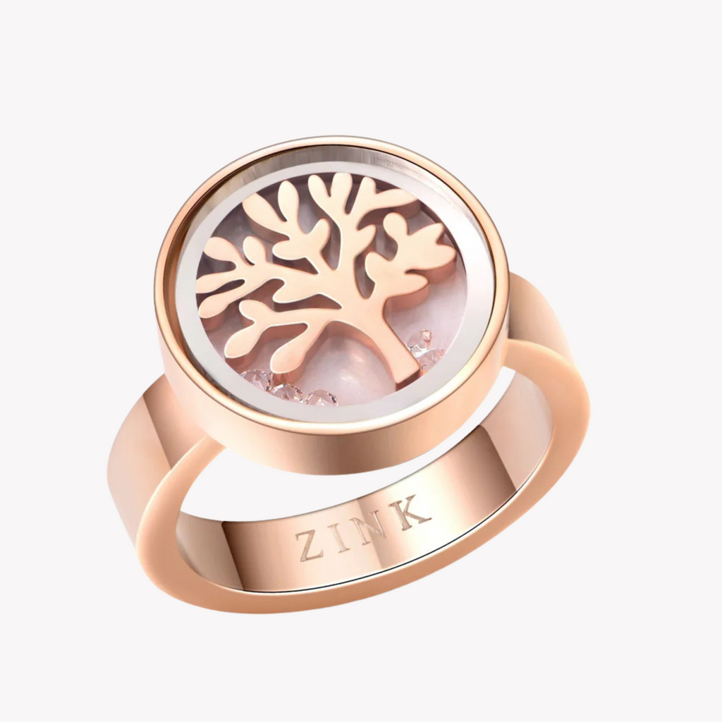 Zink Women's Rose Gold Stainless Steel Ring | Zfrg001rgt