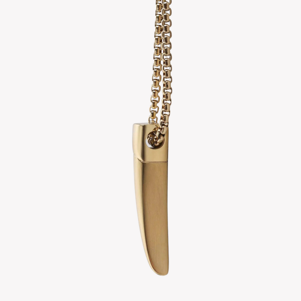 Zink Men's Gold Stainless Steel Necklace | Zjpd024-G