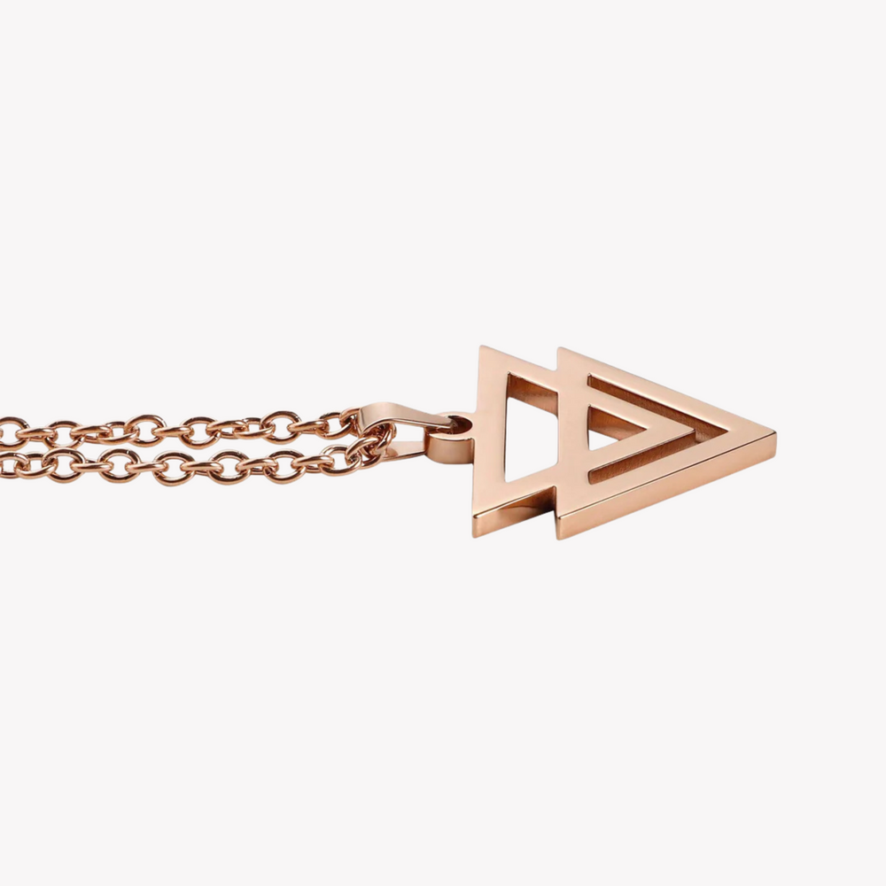 Zink Men's Rose Gold Stainless Steel Necklace | Zjpd022rg by i-watch