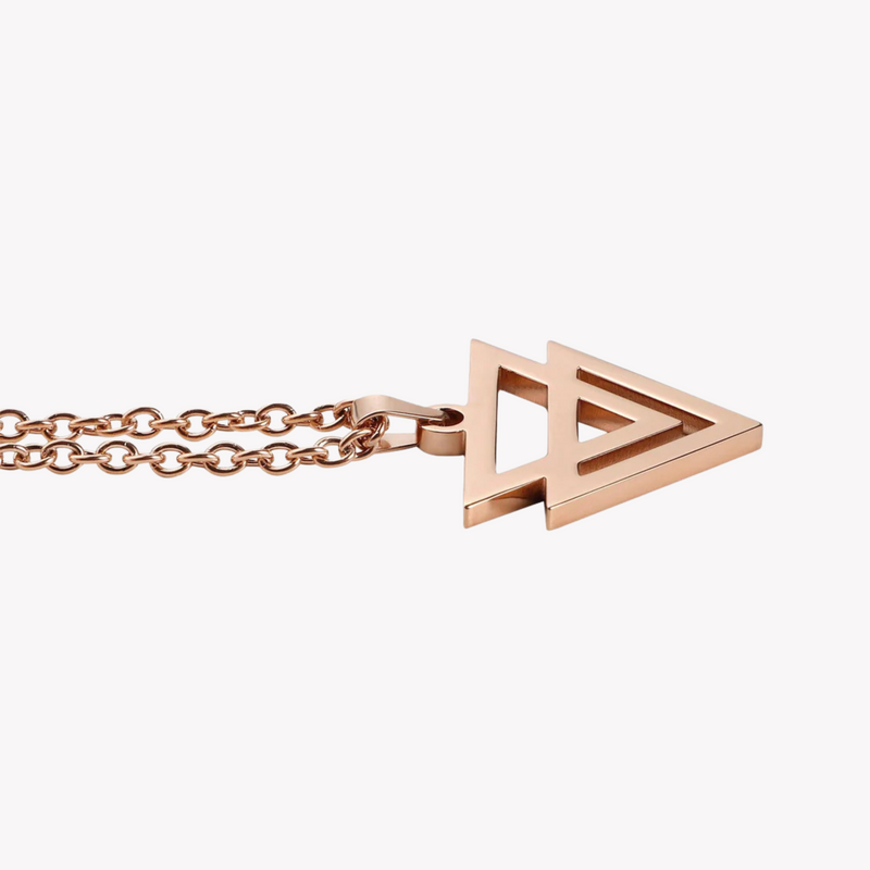 Zink Men's Rose Gold Stainless Steel Necklace | Zjpd022rg by i-watch