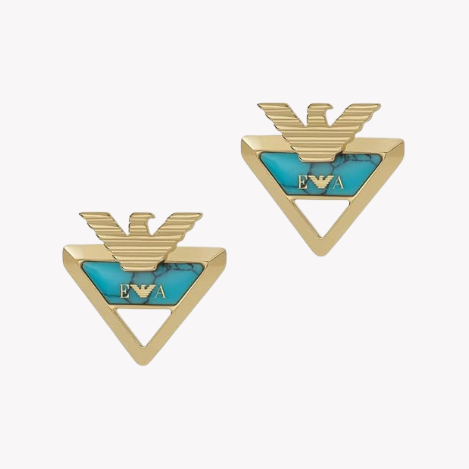 Emporio Armani Women's Gold-Tone Earrings, Eagle Logo Studs | EGS2897710