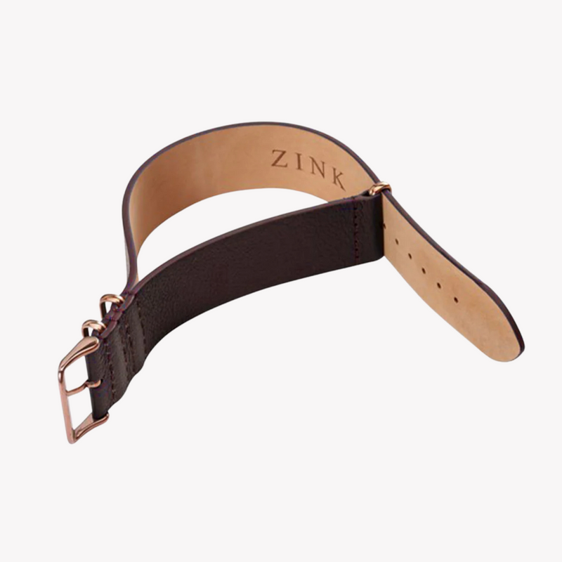 Zink Men's Leather Watch Band - Brown | Zlb001bwrg by i-watch
