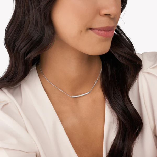 Emporio Armani Women's Silver Necklace, Zirconia Eagle Charm | EG3591040