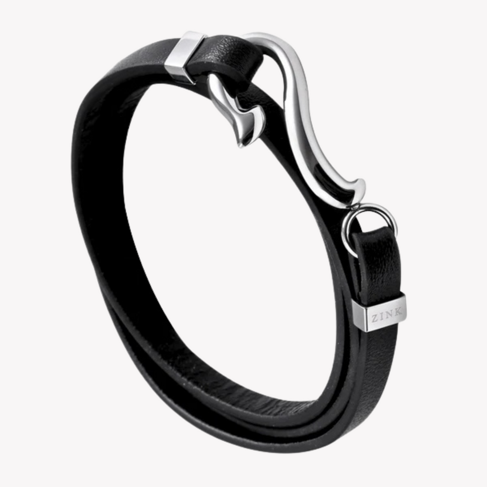 Zink Men's Black & Silver Stainless Steel Bracelet | Zjbc026lpb