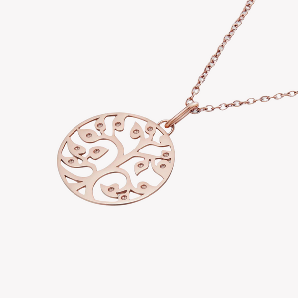 Zink Women's Rose Gold Stainless Steel Necklace | Zfnl003rgs