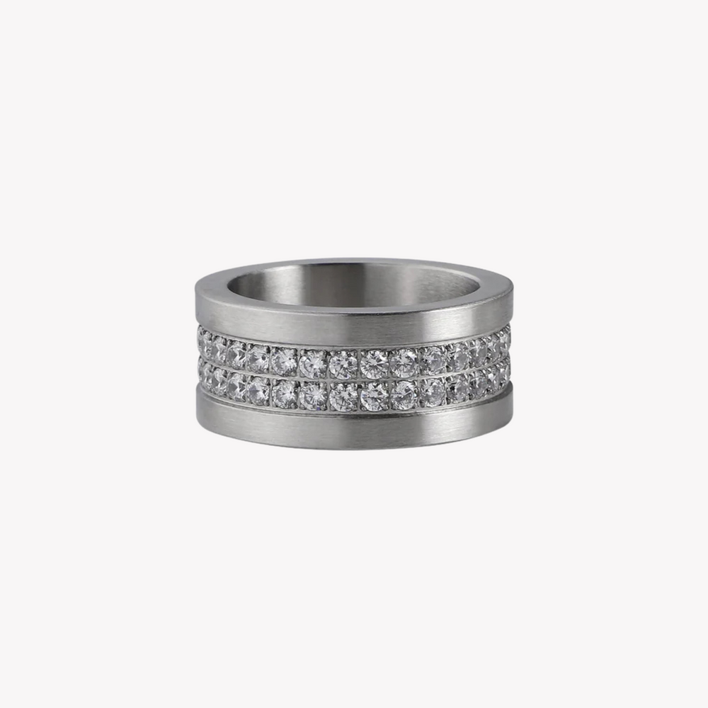 Zink Men's Silver Stainless Steel Ring | Zjrg044s