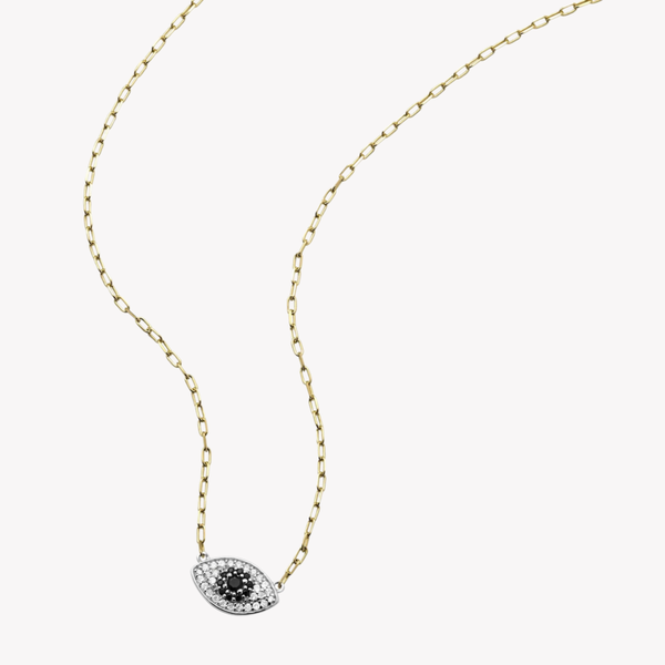 Fossil Women's Gold Necklace, Evil Eye Pendant | JFS00581998
