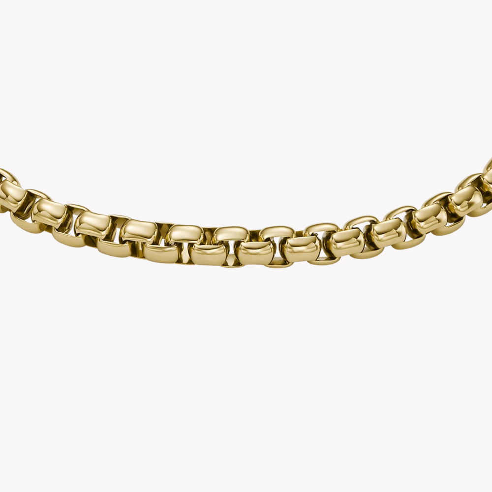 Fossil Men's Gold-Tone Bracelet, Chain Link | JF04561710