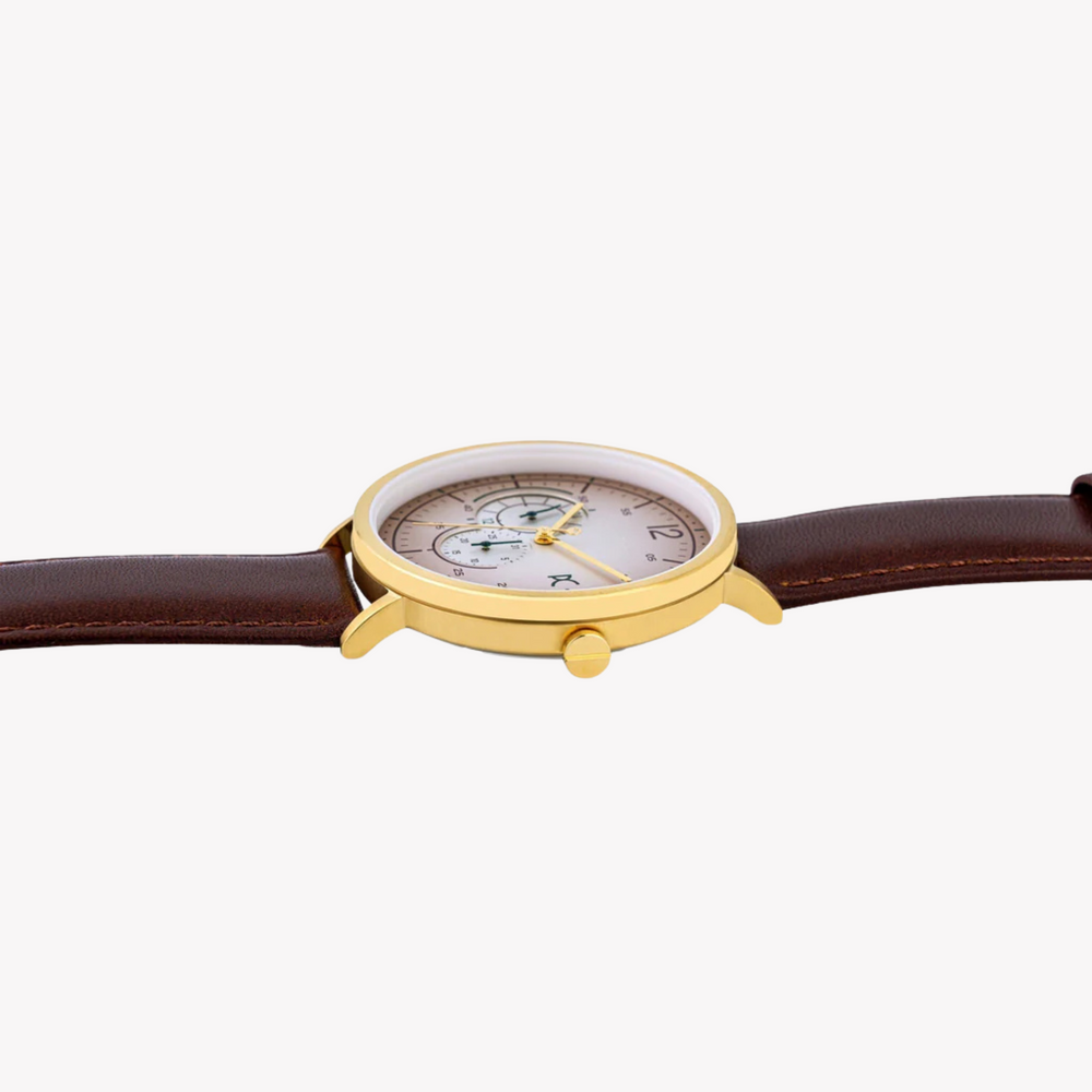Pierre Cardin Men's Brown Leather Watch, Beige Dial | Cbn.3022 by i-watch