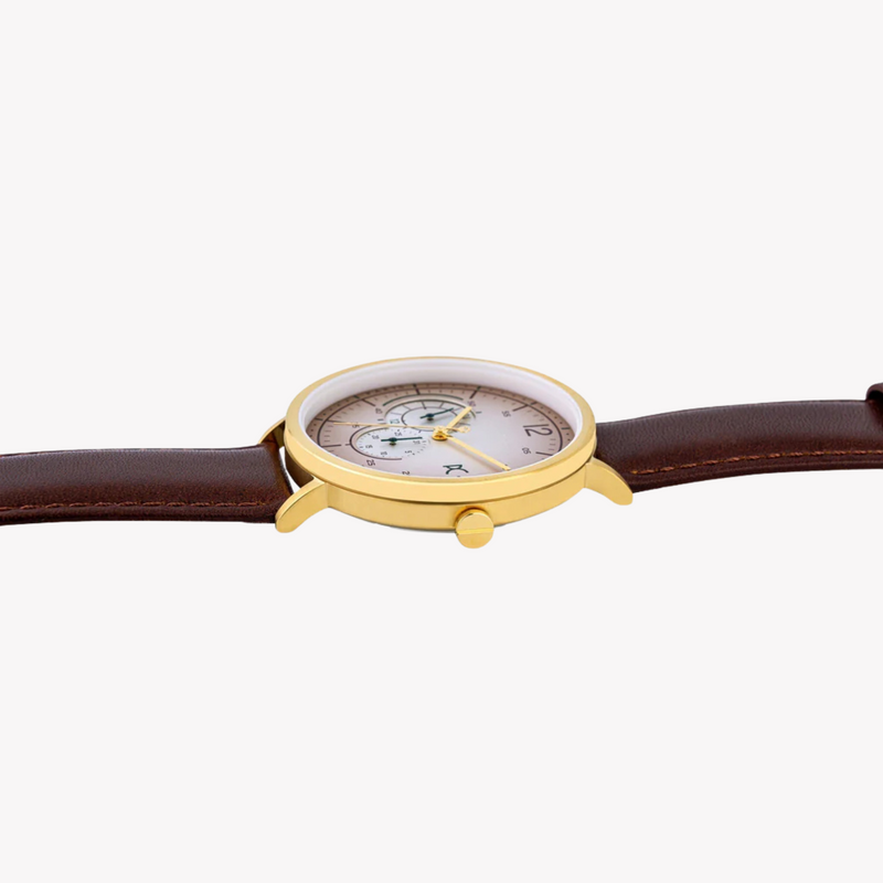 Pierre Cardin Men's Brown Leather Watch, Beige Dial | Cbn.3022 by i-watch