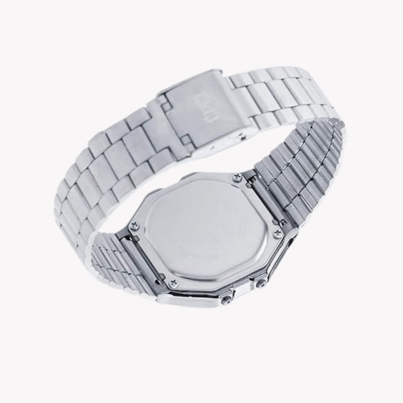Q&Q Men's Silver Men's Watch, Grey Digital Dial | M173J001Y