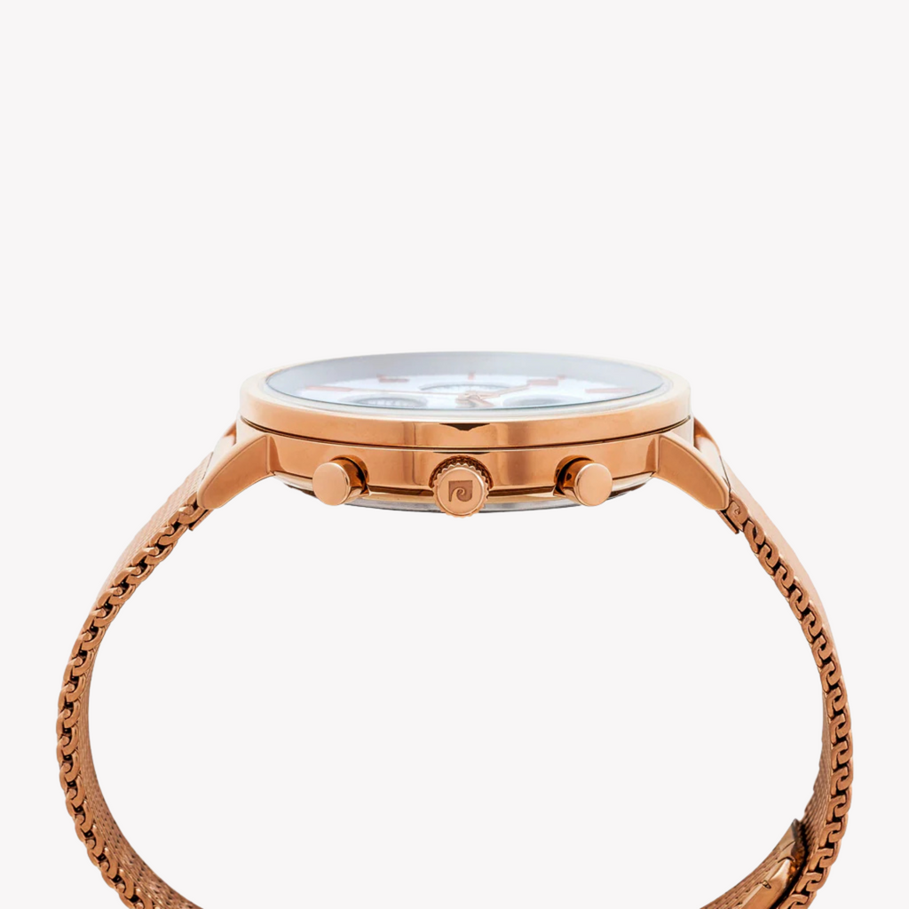 Pierre Cardin Men's Rose Gold Watch, White Dial | Pc902641f10