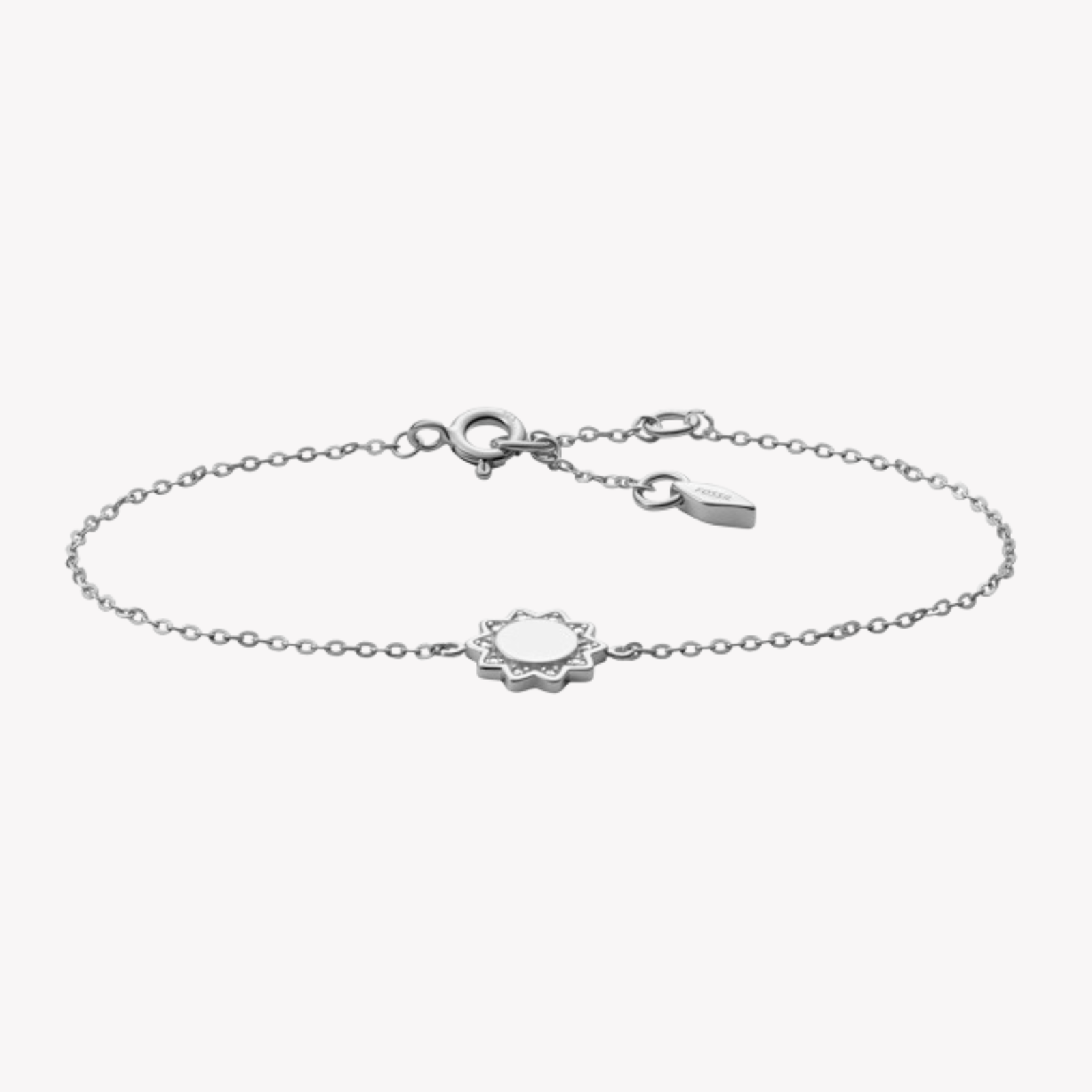 Fossil Women's Silver Bracelet, Sterling Silver & Cubic Zirconia | JFS00563040