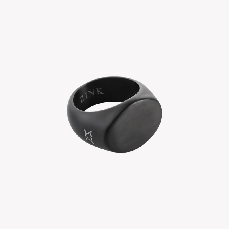 Zink Men's Black Stainless Steel Ring | Zjrg043b