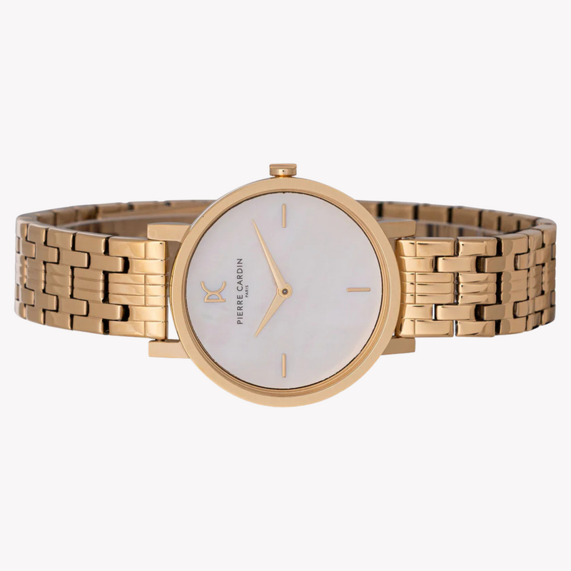 Pierre Cardin Women's Gold Watch, White Mother Of Pearls | Ccm.0527 by i-watch