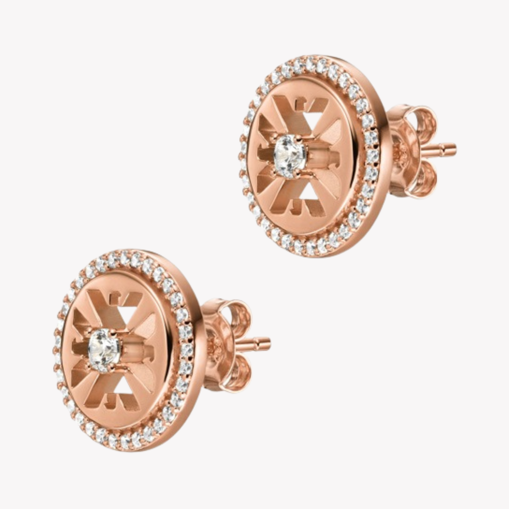 Emporio Armani Women's Rose Gold Earrings, Sterling Silver Studs | EG3594221