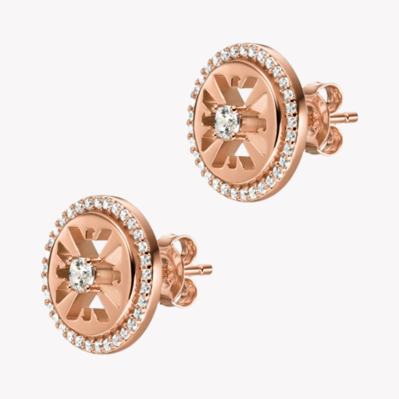 Emporio Armani Women's Rose Gold Earrings, Sterling Silver Studs | EG3594221