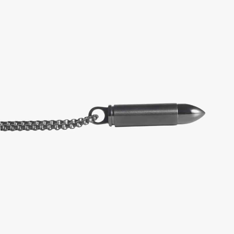 Zink Men's Black Stainless Steel Necklace | Zjpd015gn by i-watch