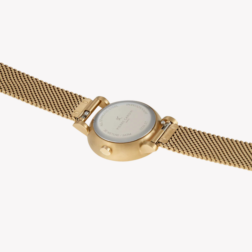 Pierre Cardin Women's Gold Stainless Steel Watch, Black Dial | Ccm.0502 by i-watch