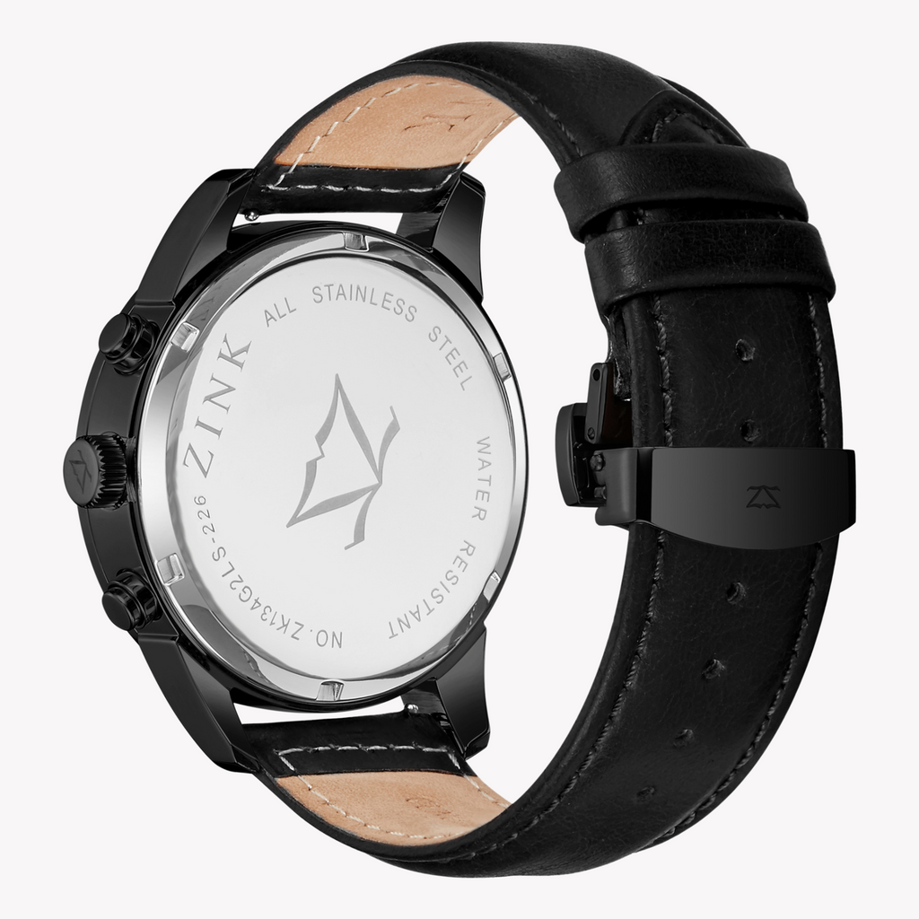 Zink Men's Black Stainless Steel Chronograph Watch | Zk134g2ls-226