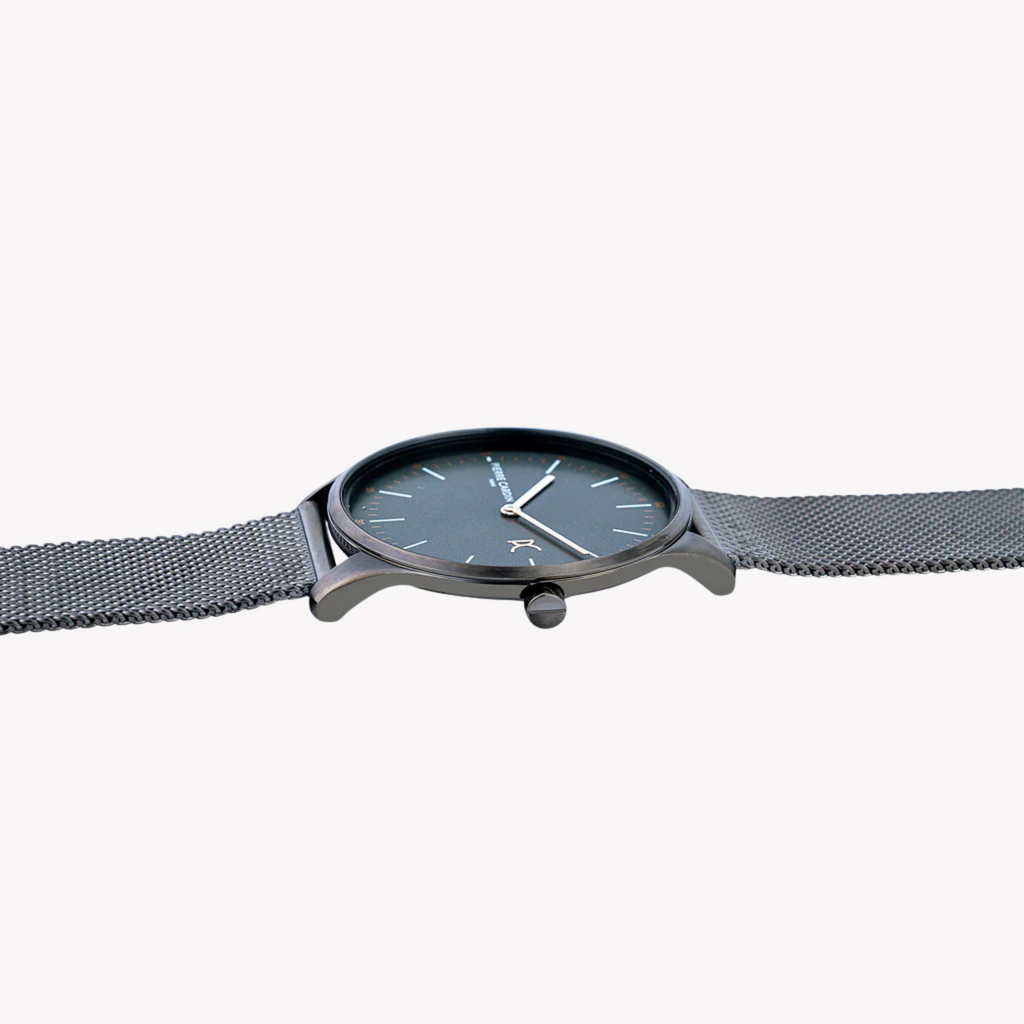 Pierre Cardin Men's Gray Stainless Steel Watch, Black Case | Cba.4014