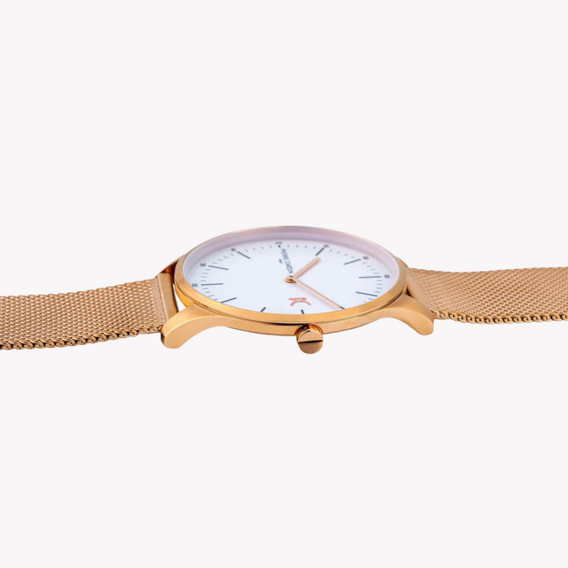 Pierre Cardin Men's Rose Gold Watch, Silver Dial | Cba.4013