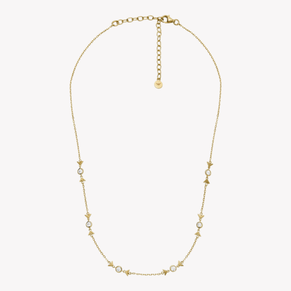 Emporio Armani Women's Gold Necklace, Crystal Eagle Pendant | EG3618710