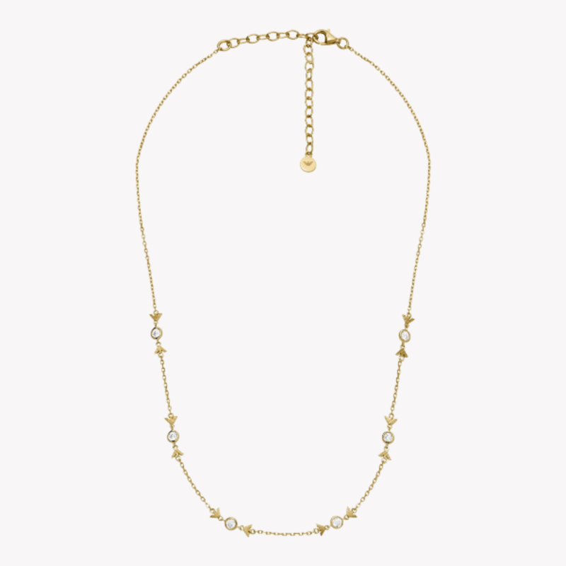 Emporio Armani Women's Gold Necklace, Crystal Eagle Pendant | EG3618710