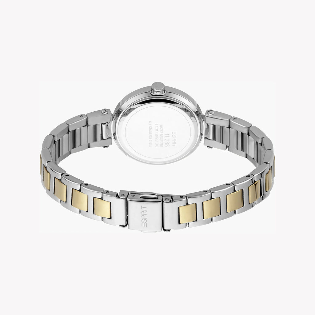ESPRIT Women's Watch with Silver Stainless Steel Case and Silver & Gold Stainless Steel Band-i-Watch-4