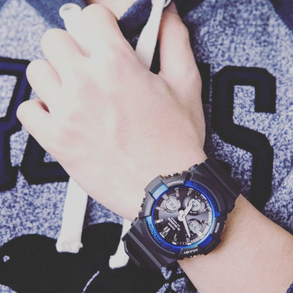 Gas-100b-1a2 G-Shock Bold Adventure - Men's Rugged Timepiece With Solar Power And 200m Water Resistance by i-watch