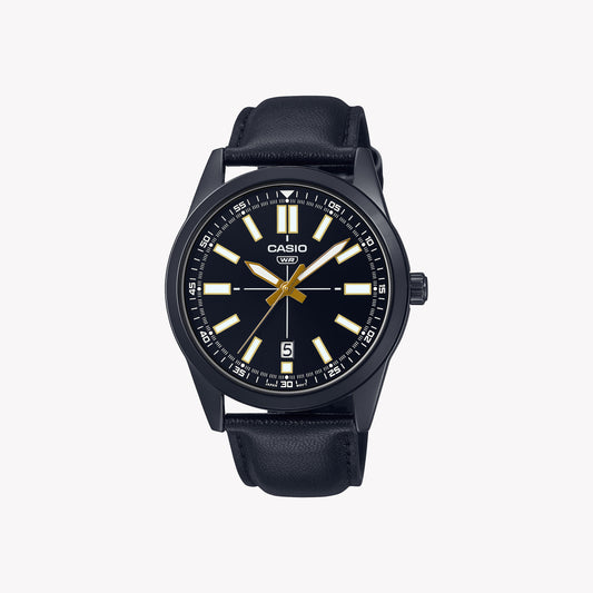 Casio MTP-VD02BL-1E Analoge schwarze Herrenuhr