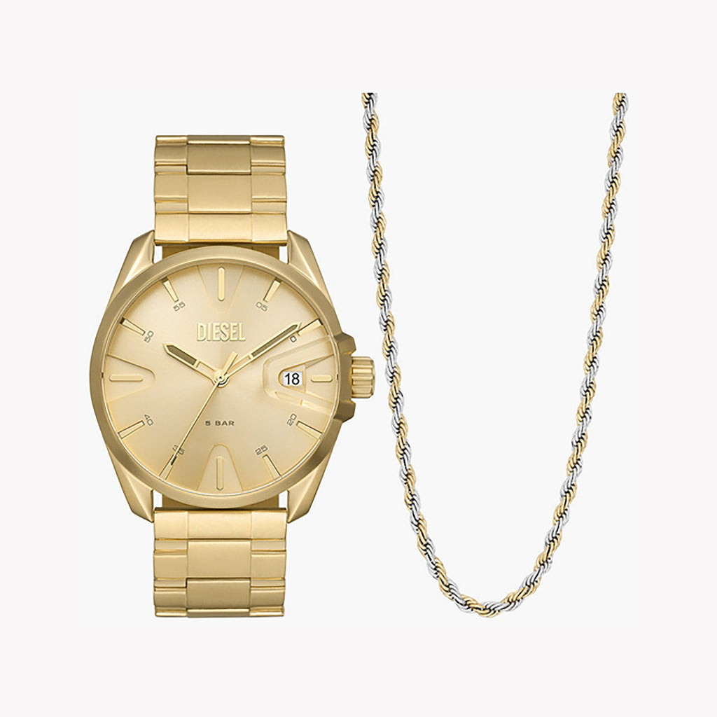 DIESEL DZ2163SET - BOLD GOLD ADVENTURER MEN'S WATCH - RUGGED STYLE & FUNCTIONALITY