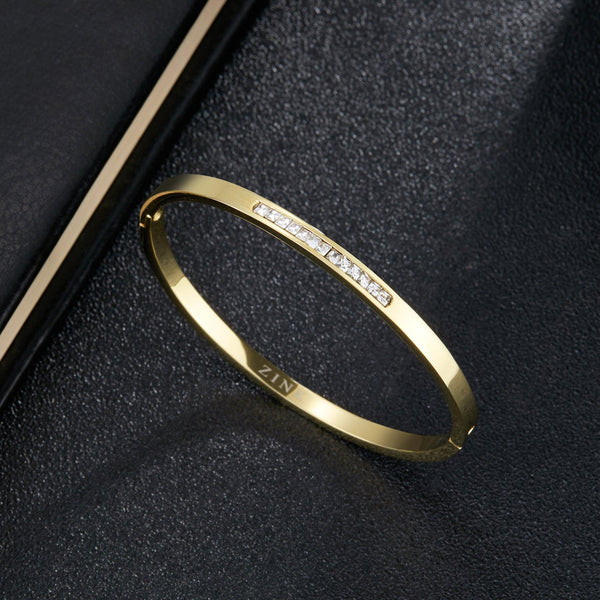 Zink Women's Gold Stainless Steel Bracelet | Zfbr002gs