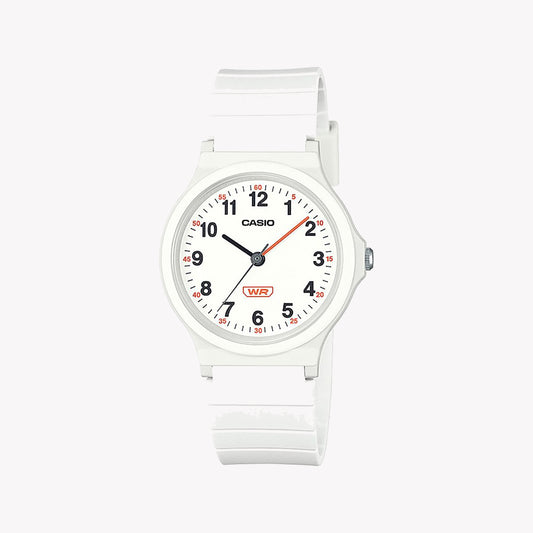 Montre Casio Timeless Collection Pop - Bracelet en résine bio - Blanc LQ-24B-7BEF