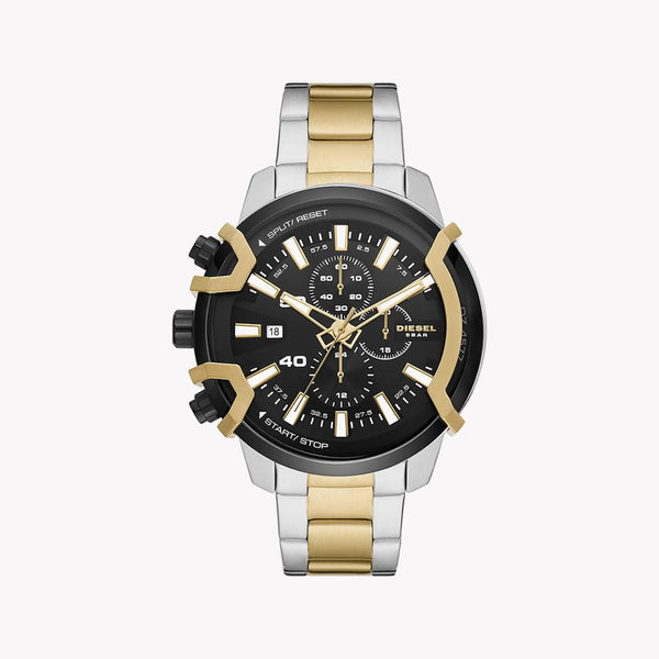 Diesel Men's Silver & Gold Stainless Steel Watch, Black Dial | Dz4577 by i-watch