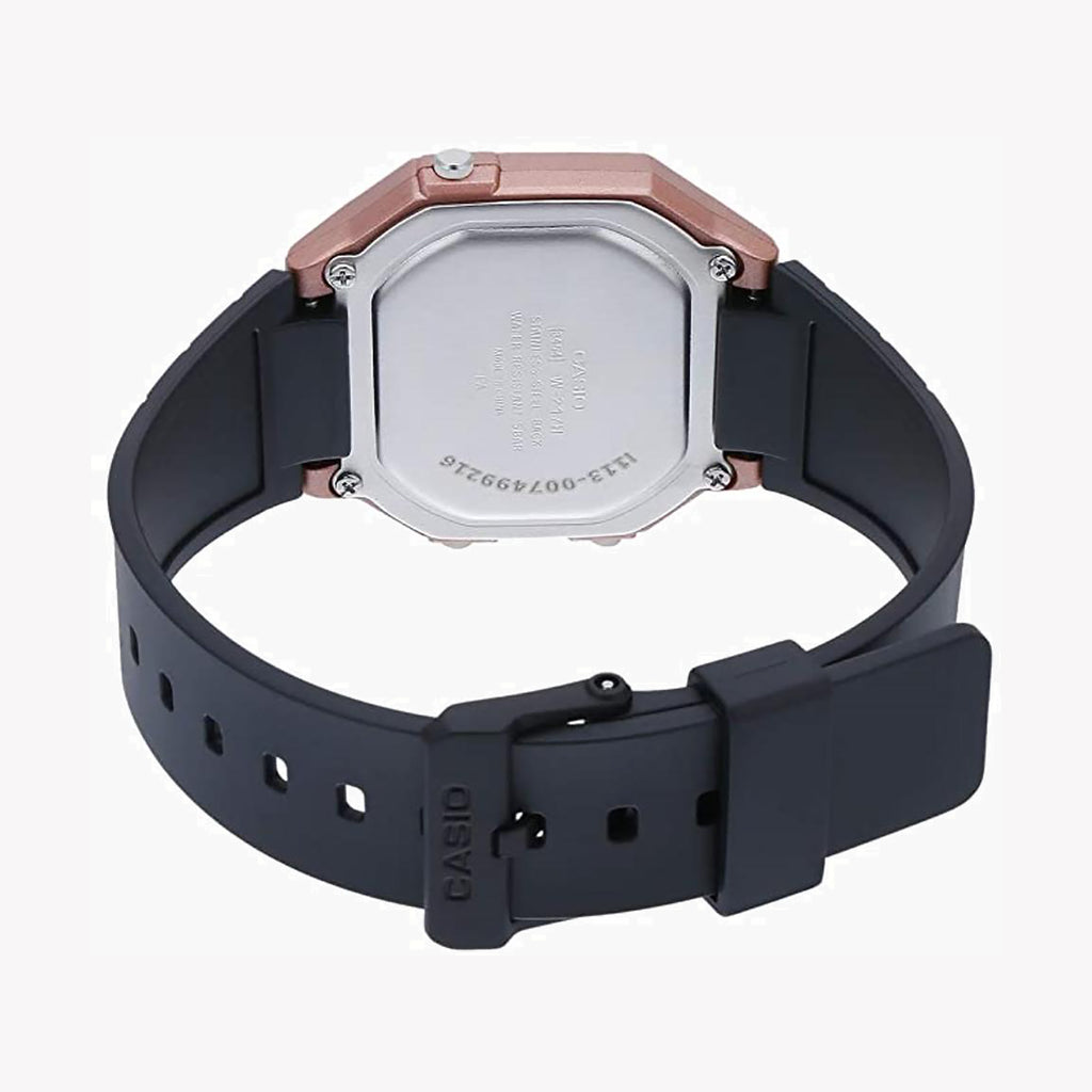 CASIO W-217HM-5AV BOLD SPIRIT - SPORTY ROSE GOLD DIGITAL WATCH WITH BLACK BAND-i-Watch-2