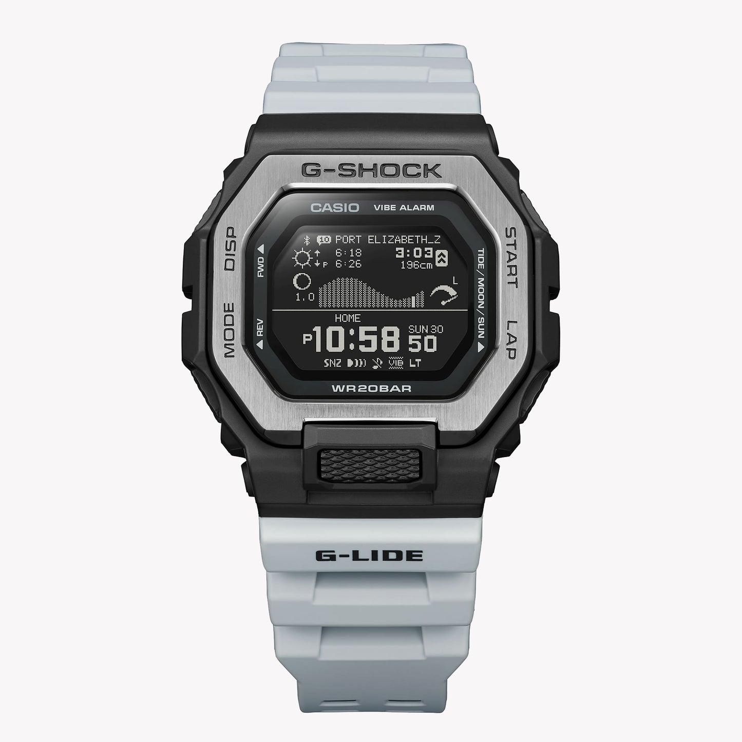 CASIO G-SHOCK GBX-100TT-8 G-LIDE GRAY - Surf Tide Graph Unisex Watch