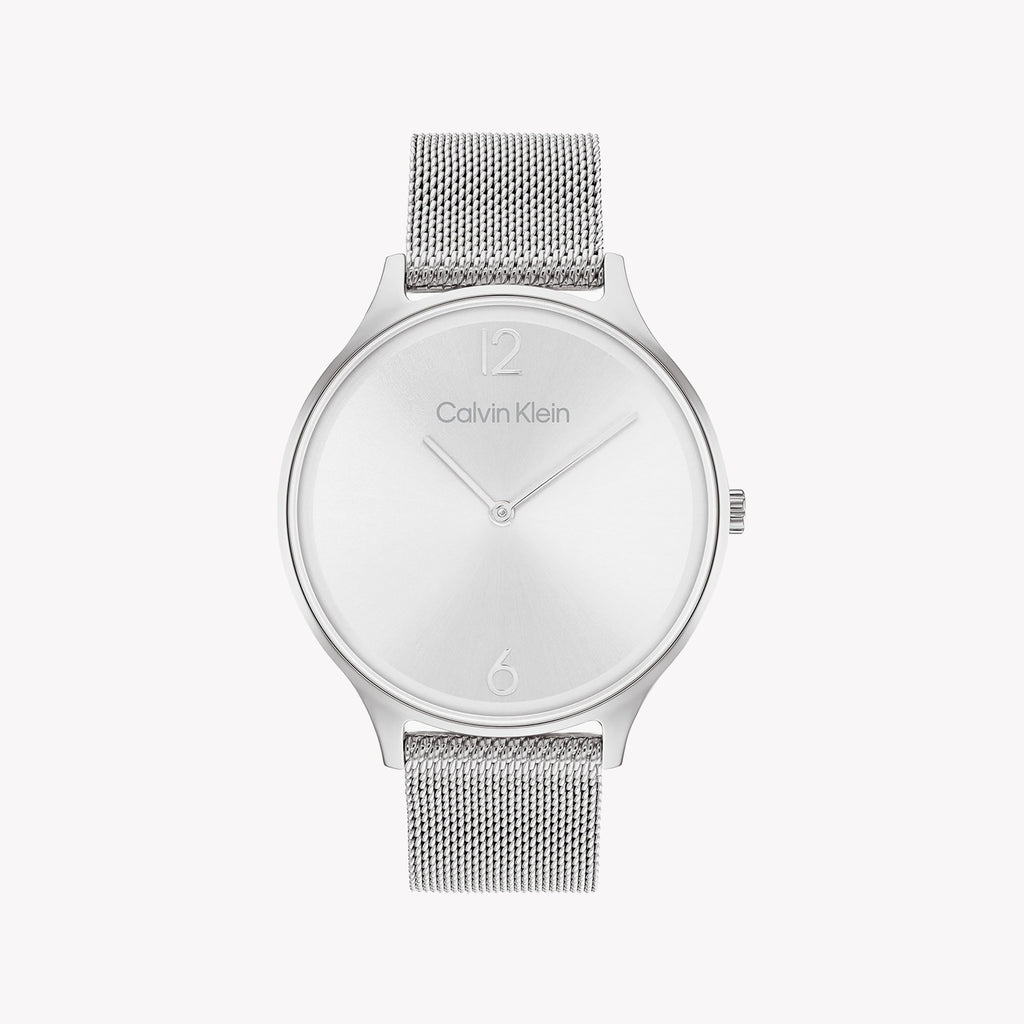 CK CALVIN KLEIN MODERN ELEGANCE - SILVER STAINLESS WOMEN'S WATCH with Sleek Dial & Versatile Style