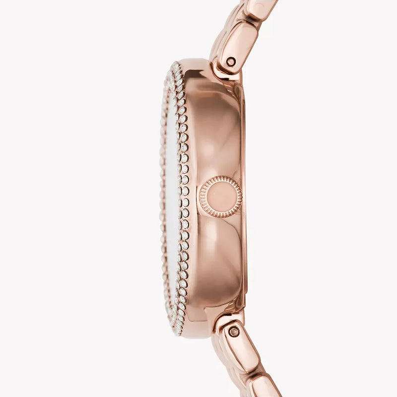 Emporio Armani Women's Rose Gold Stainless Steel Watch, White Dial | Ar11355 by i-watch
