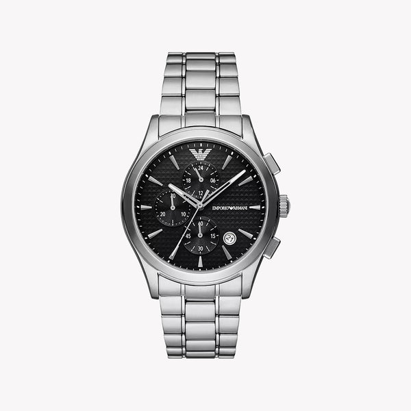 Emporio Armani Men's Silver Watch, Black Dial | Ar11602 by i-watch