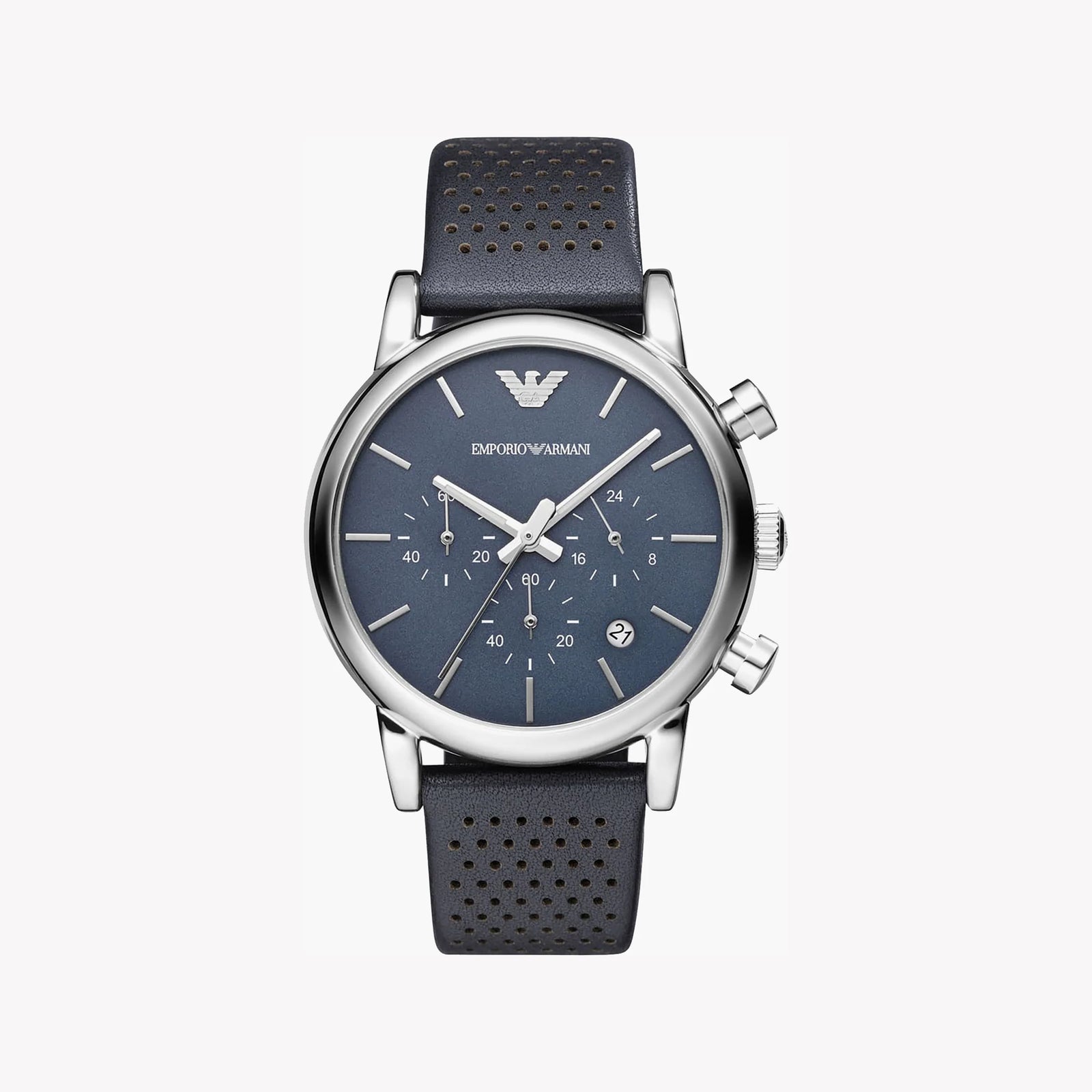 Emporio Armani Men's Silver Watch, Blue Dial | Ea2 Ar1736 by i-watch