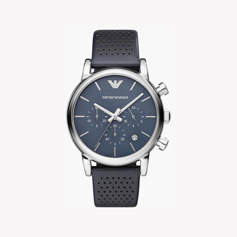 Emporio Armani Men's Silver Watch, Blue Dial | Ea2 Ar1736 by i-watch