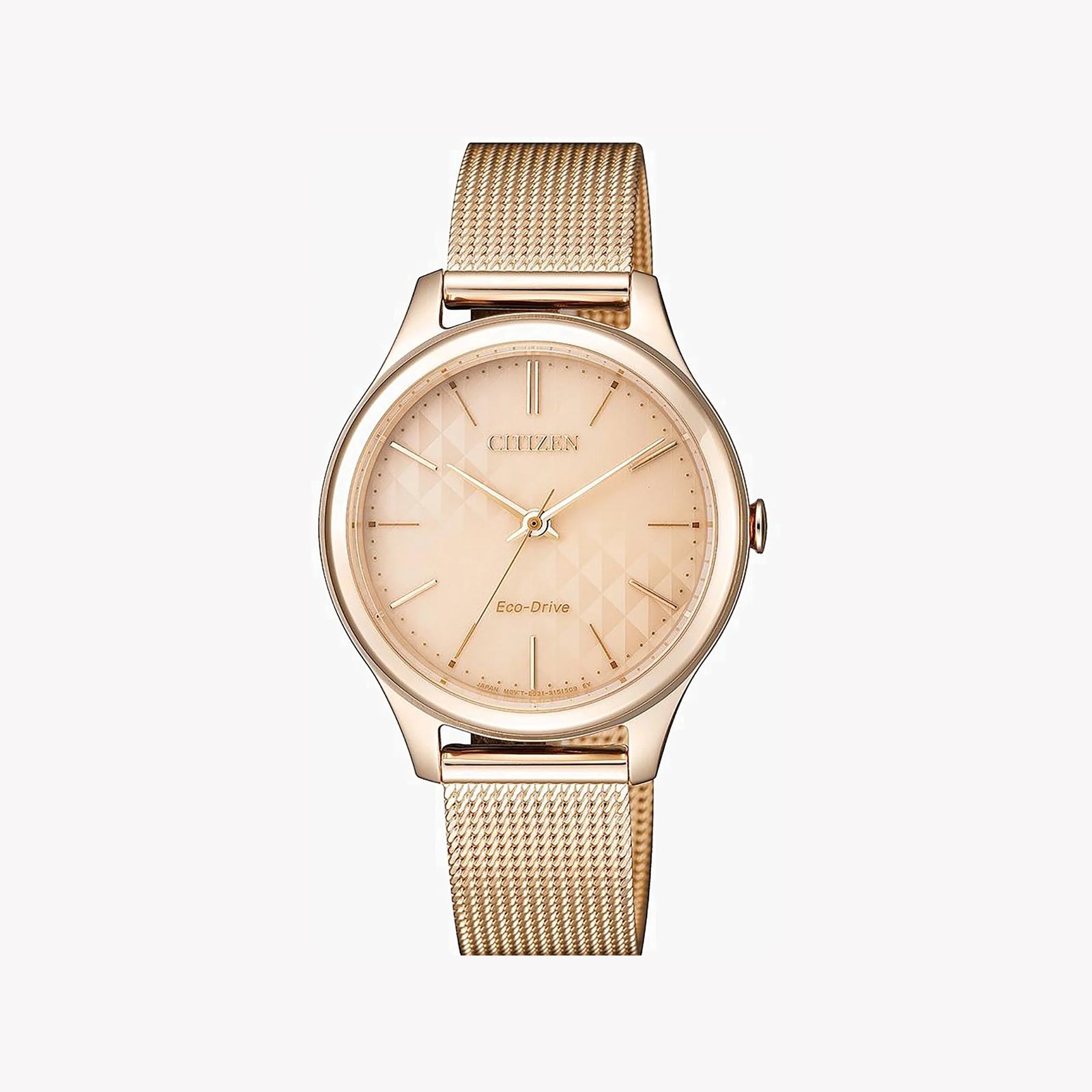 Citizen Em0503-83x Radiant Charm - Elegant Gold Mesh & Rose Gold Dial Women's Eco-Drive Watch by i-watch