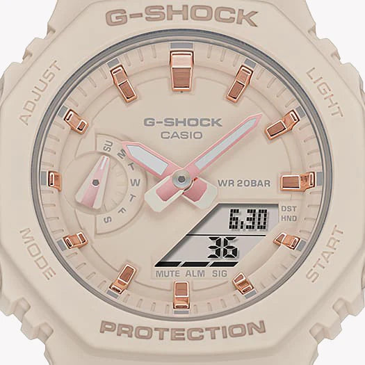 Casio Women's Beige Resin Watch, Carbon Case | Gma-S2100-4aer by i-watch