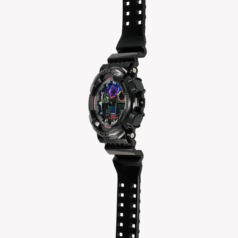 G-Shock Men's Black Resin Watch, Digital Dial | Ga-100rgb-1adr by i-watch