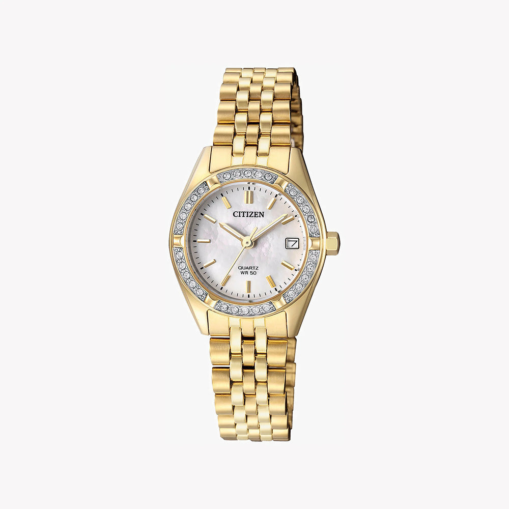Citizen Women's Gold Watch, White Dial | Eu6062-50d by i-watch